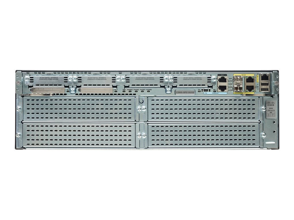 Cisco 3945 Voice Security Bundle - - router - - voice / fax module - 1GbE - refurbished