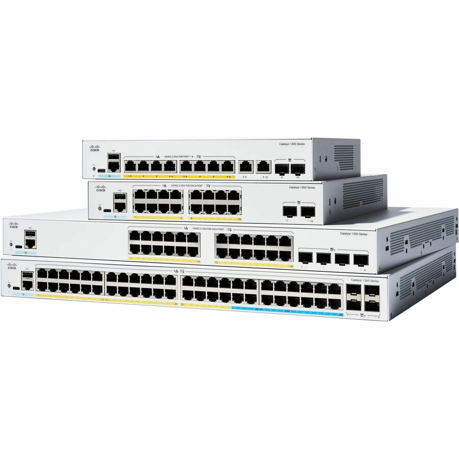 Cisco Catalyst C1300-24T-4G Ethernet Switch - 24 Ports - Manageable - Gigabit Ethernet -