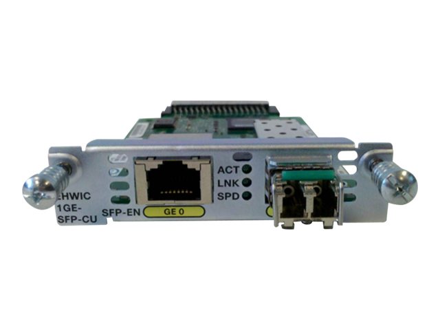 Cisco - Expansion module - EHWIC - 1GbE - 1000Base-T, 1000Base-X - refurbished - for Cisco 1921, 1921 4-pair, 1921