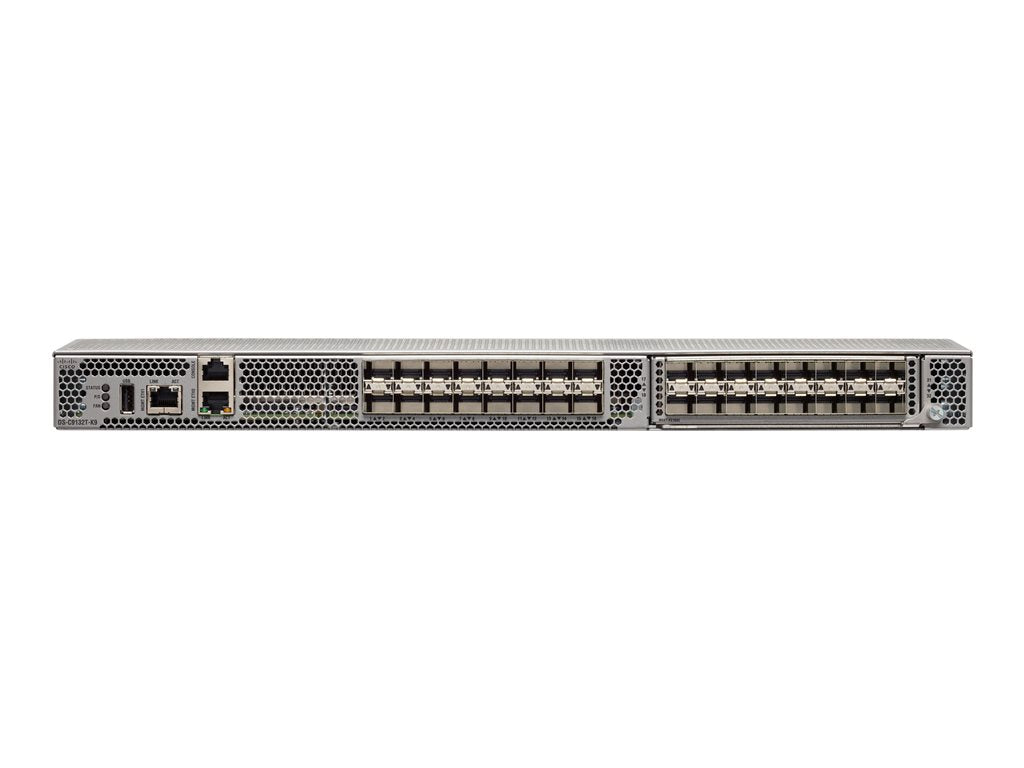 Cisco MDS 9132T - Switch - managed - 4 x 32Gb Fibre Channel SFP+ + 4 x 16Gb Fibre Channel SFP+ - rack-mountable