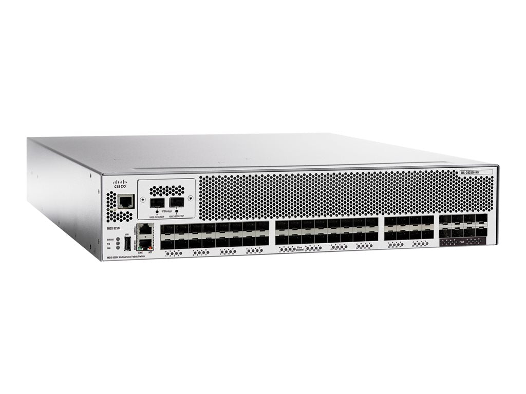 Cisco MDS 9250i Multiservice Fabric Switch - Switch - 20 x 16Gb Fibre Channel SFP+ + 8 x 10 Gigabit FCOE + 2 x 10