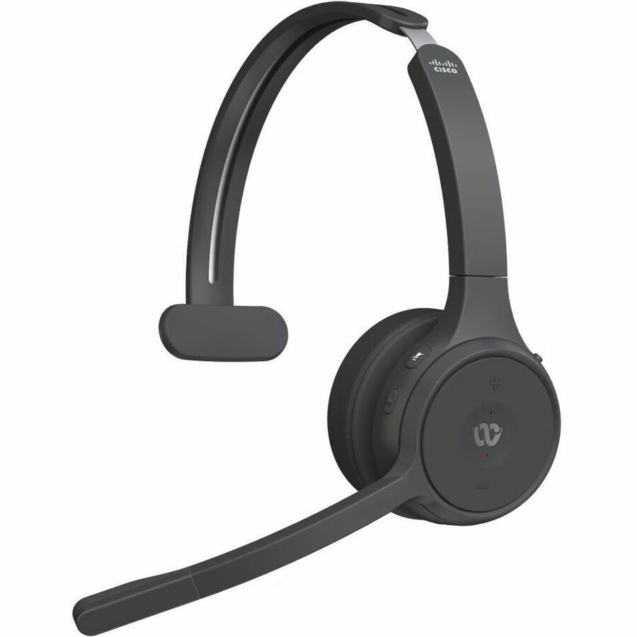 Cisco Single-Ear, Carbon Black Headset Bundle - Google Assistant, Siri - Mono - USB Type
