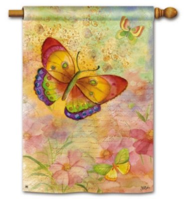 Colorful Butterflies Stand Flag - 28x40