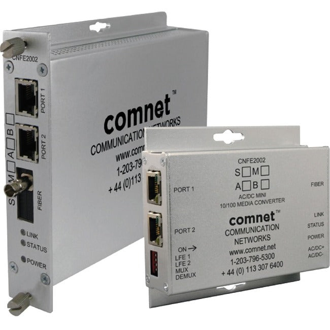 Comnet 2 Ch 10/100 Mbps Ethernet 1310/1550Nm, 30 W Poe+, A Side Cnfe2004M1Apoe/M