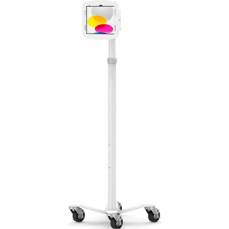 Compulocks Galaxy Tab A8 10.5" Space Enclosure Medical Rolling Cart Plus Hub MCRSTDW105GA8SWH01