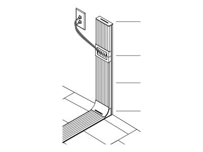 Connectrac Express - Cable raceway channel - wall mountable - 2 ft CT.XP-AC-WT-02-SV