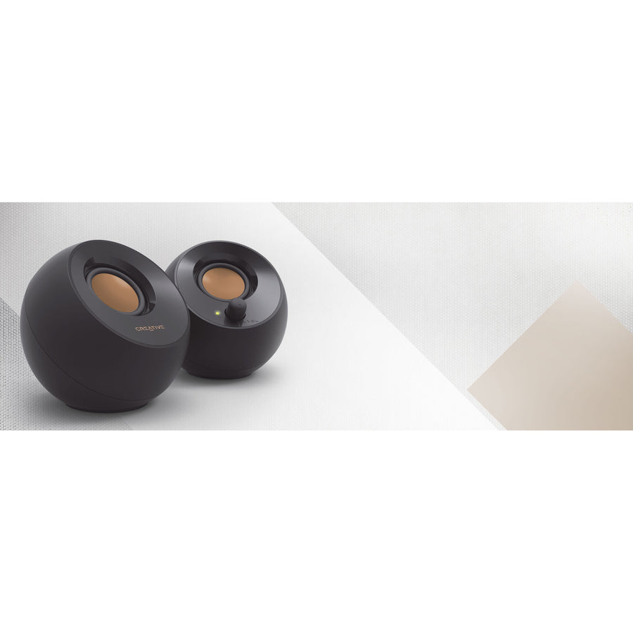 Creative Pebble Plus 2.1 Speaker System - 8 W RMS - Black