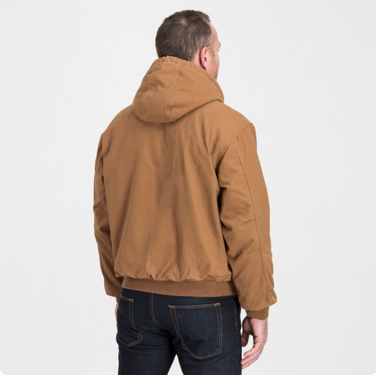 DRI DUCK Hooded Boulder Cloth Jacket with Tricot Quilt Lining – Rugged Warmth, Built to Endure