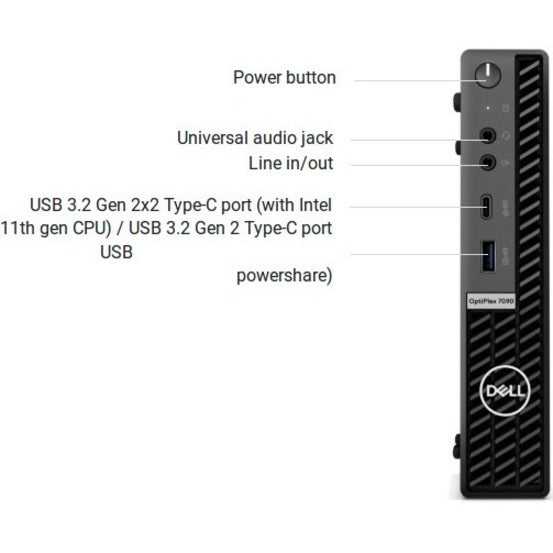 Dell Optiplex 7090 Ddr4-Sdram I5-10505 Mff Intel® Core™ I5 8 Gb 256 Gb Ssd Windows 10 Pro Mini Pc Black