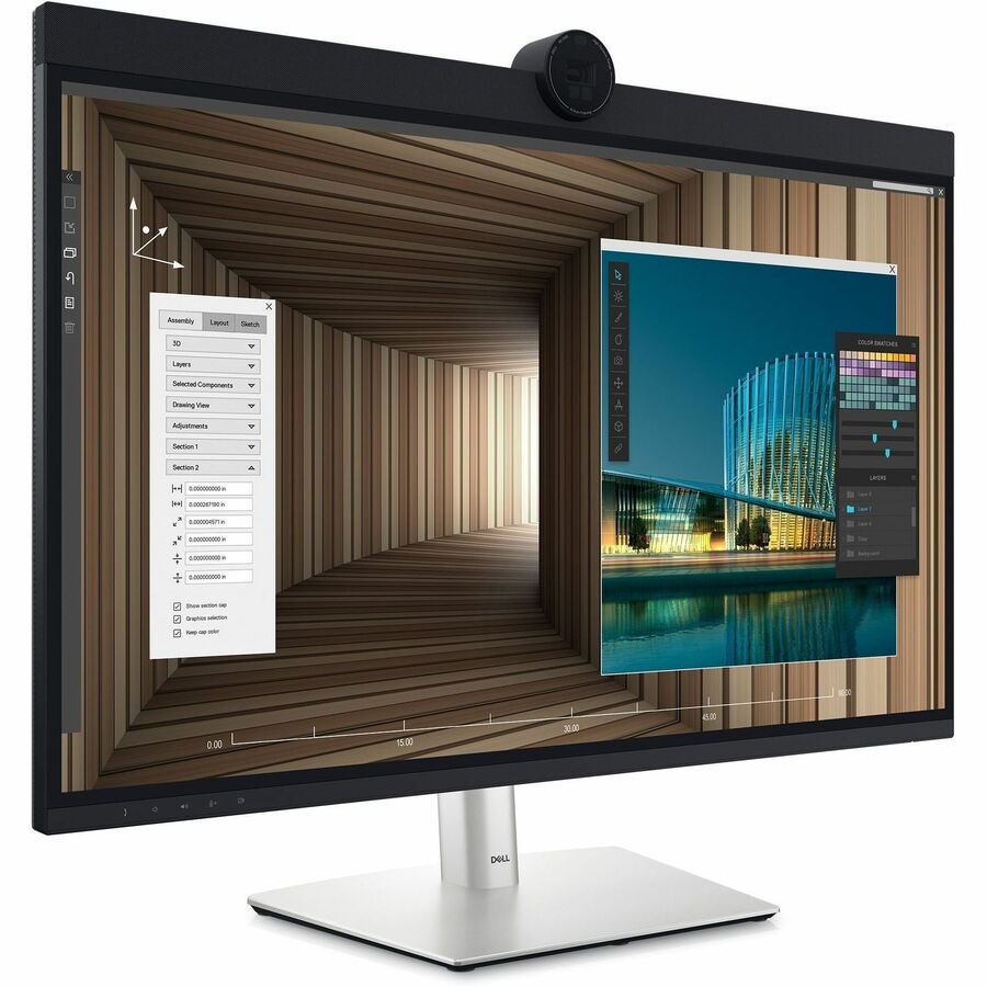 Dell UltraSharp U3224KB 32 Class Webcam 6K LED Monitor - 16:9 - 31.5 Viewable - In-plane S