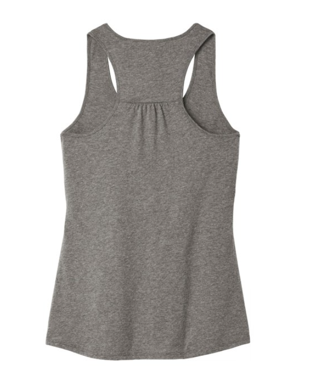 District® Women’s V.I.T.™ Gathered Back Tank – Bold Style with a Full-Front Screenprint