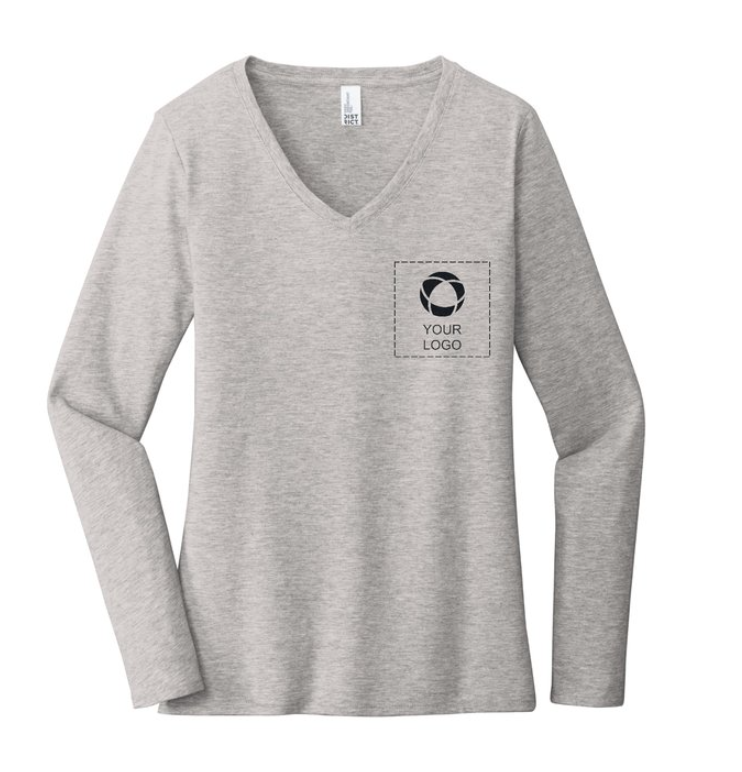 District® Women’s Very Important Tee® Long Sleeve – Classic Comfort with Bold Left Chest Screenprint