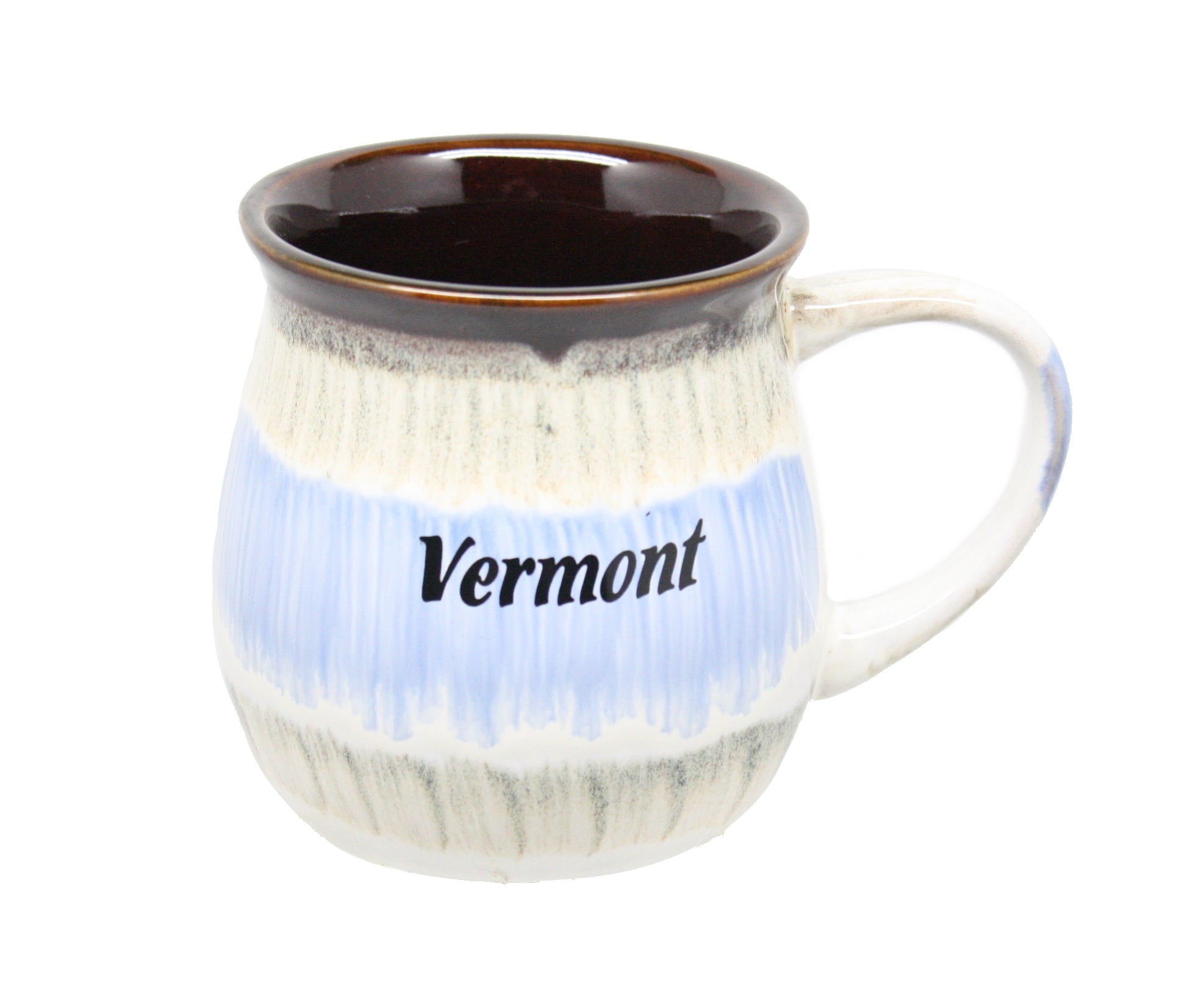 Drip Glaze Two-tone Pot Mug - Blue