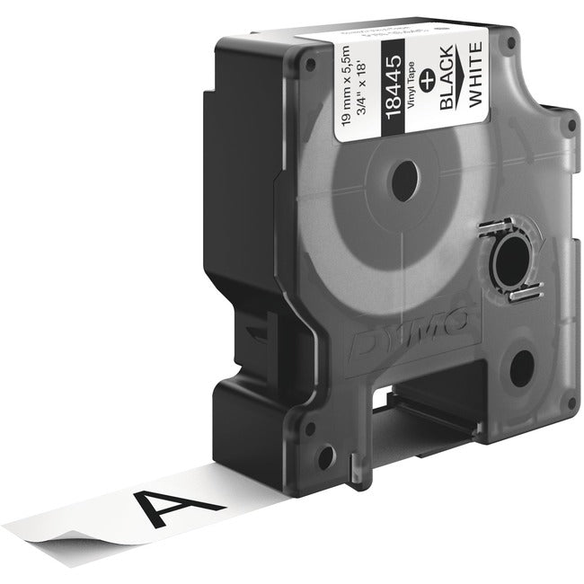 Dymo Rhino 3/4In X 18Ft, White Vinyl Labels
