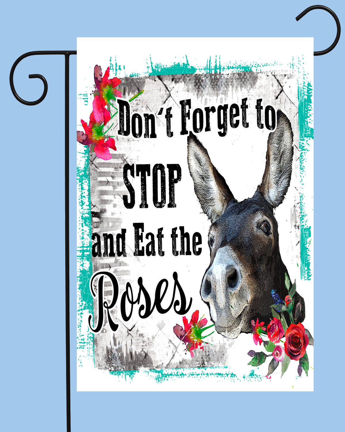 Eat Roses Garden Flag