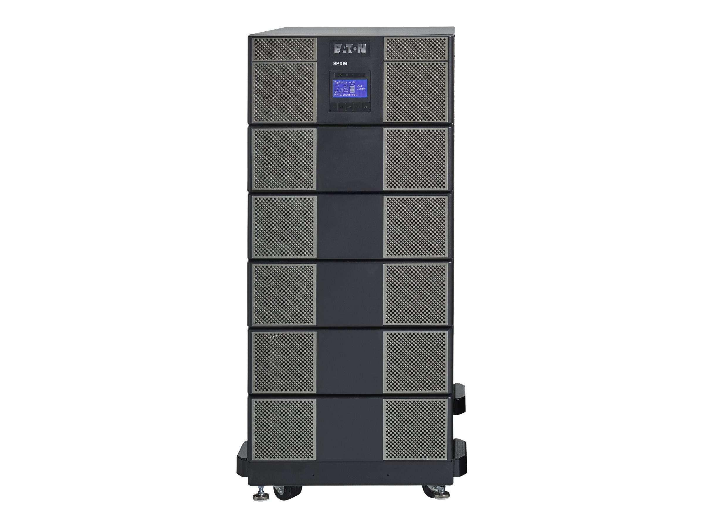 Eaton 9PXM 12-slot cabinet - Power array cabinet (rack-mountable / external) - output connectors: 10 - 21U - black, silver - 9PXM12FFFFJ