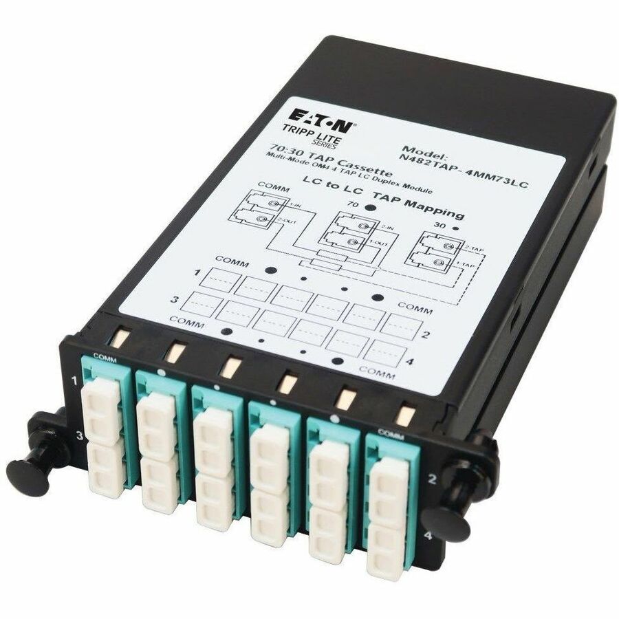 Eaton Tripp Lite Series Fiber TAP Cassette - Multimode, 4x Duplex LC, 70/30 Split N482TAP-4MM73LC
