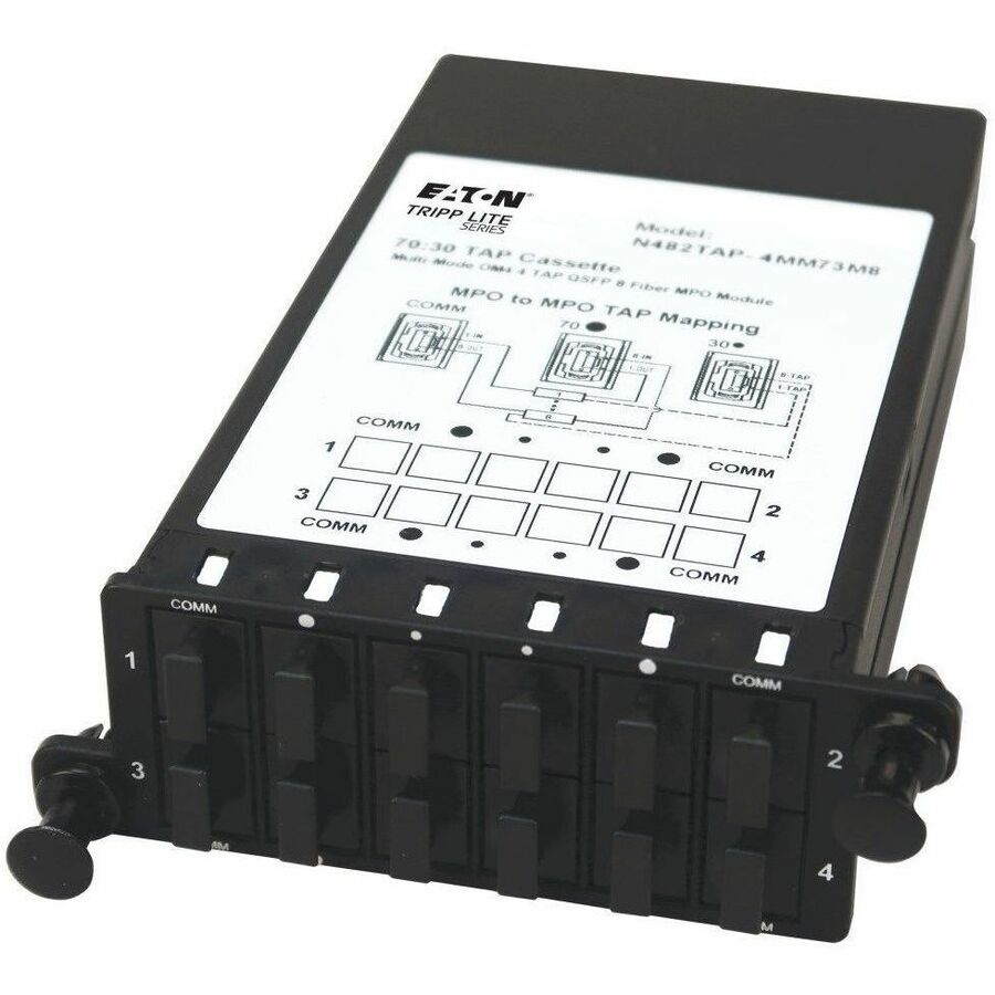 Eaton Tripp Lite Series Fiber TAP Cassette - Multimode, 8-Fiber MPO to MPO, 4 Monitoring N482TAP-4MM73M8