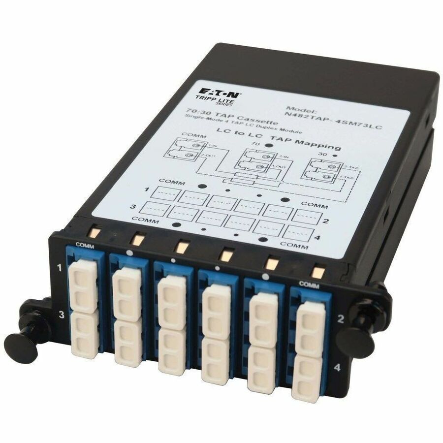 Eaton Tripp Lite Series Fiber TAP Cassette - Singlemode, 4x Duplex LC, 70/30 Split N482TAP-4SM73LC