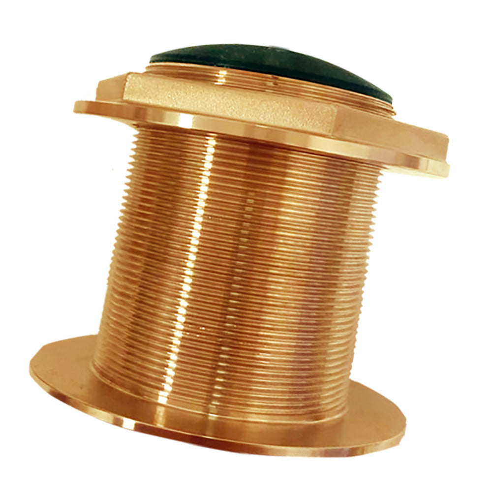 Echonautics Bronze Low-Profile Thru-Hull Medium-Frequency CHIRP Transducer - 1kW, 18°