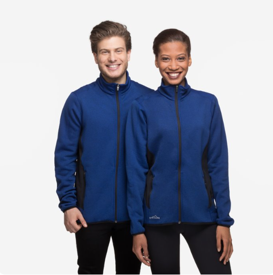 Eddie Bauer® Full-Zip Heather Stretch Fleece Jacket – Soft Stretch, Modern Heathered Style