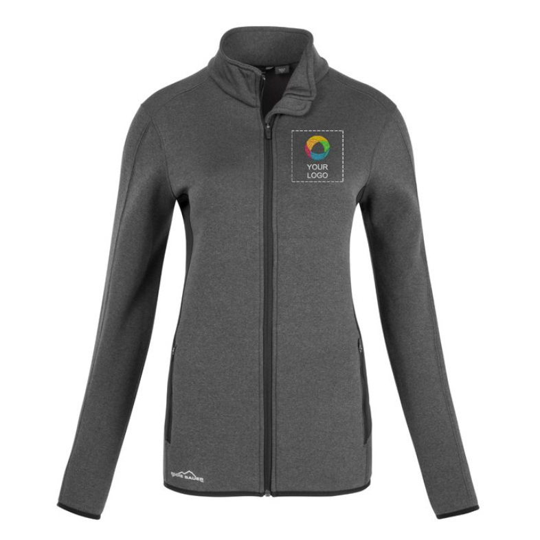 Eddie Bauer® Ladies Full-Zip Heather Stretch Fleece Jacket – Stretchy Comfort with Full-Zip Versatility