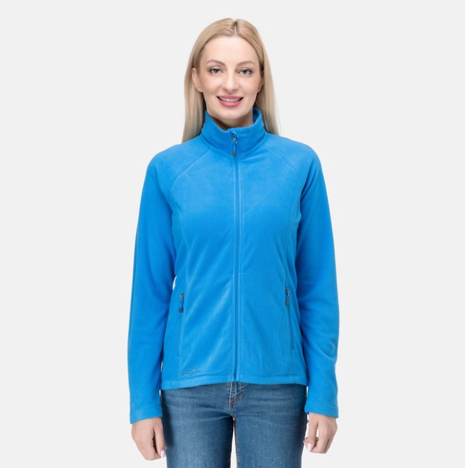 Eddie Bauer® Ladies Full-Zip Microfleece Jacket – Cozy Warmth, Sleek Style, Adventure-Approved