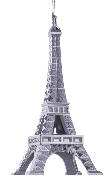 Eiffel Tower Ornament - Silver