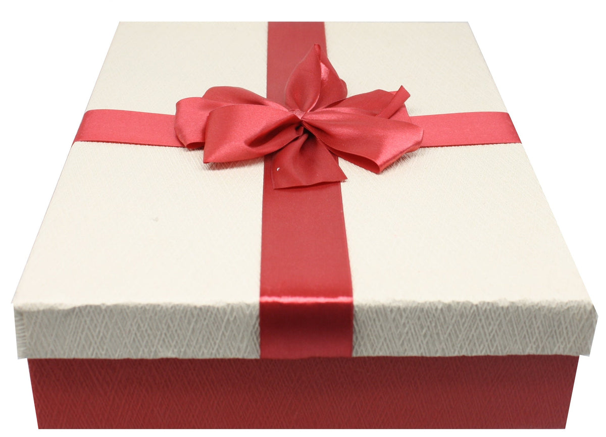 Elegant Rectangular Gift Box - Red X-Large