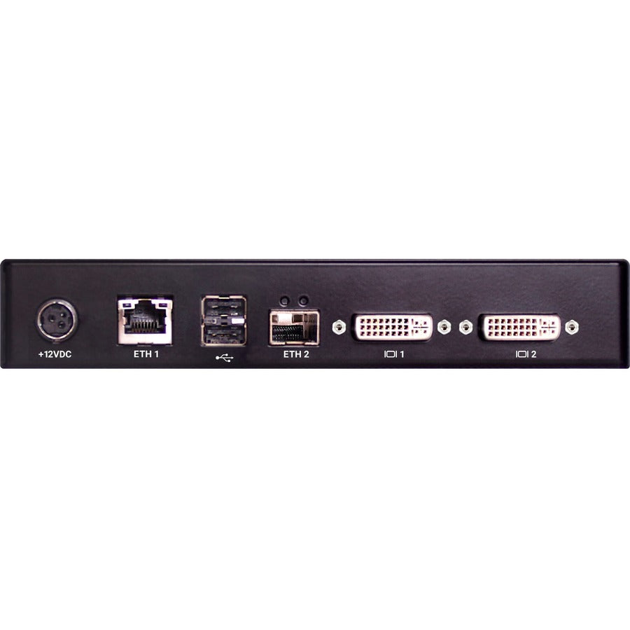 Emerald® KVM-over-IP Receiver - Dual-Monitor, DVI-D, USB 2.0, Audio, PoE, Dual Network Ports RJ45 and SFP EMD2002PE-R-P