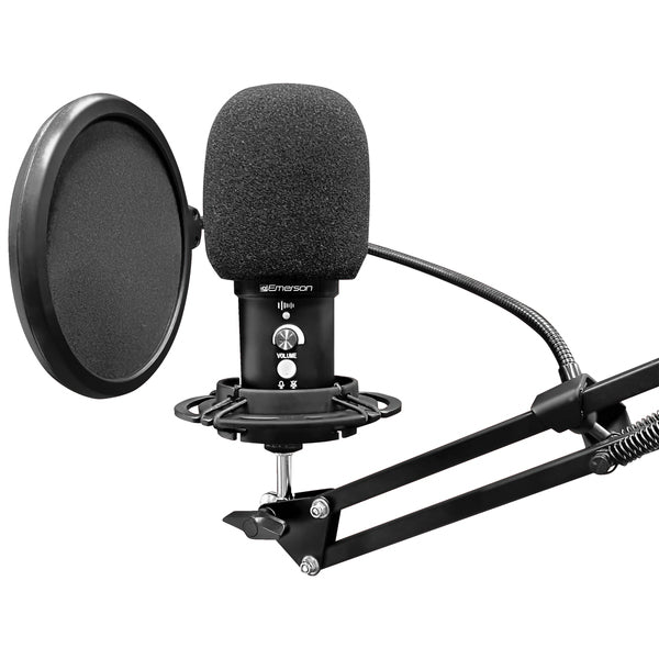 Emerson EAM-9051 EAM-9051 USB Gaming and Streaming Condenser Microphone with Pop