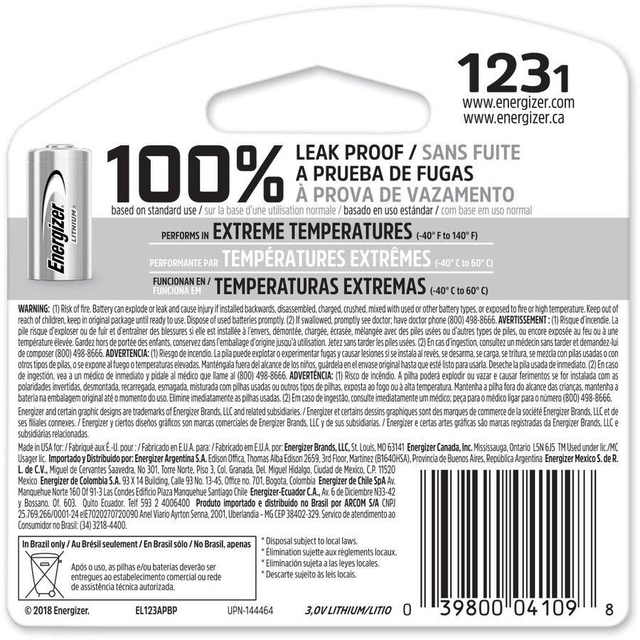 Energizer 123 Batteries, 1 Pack