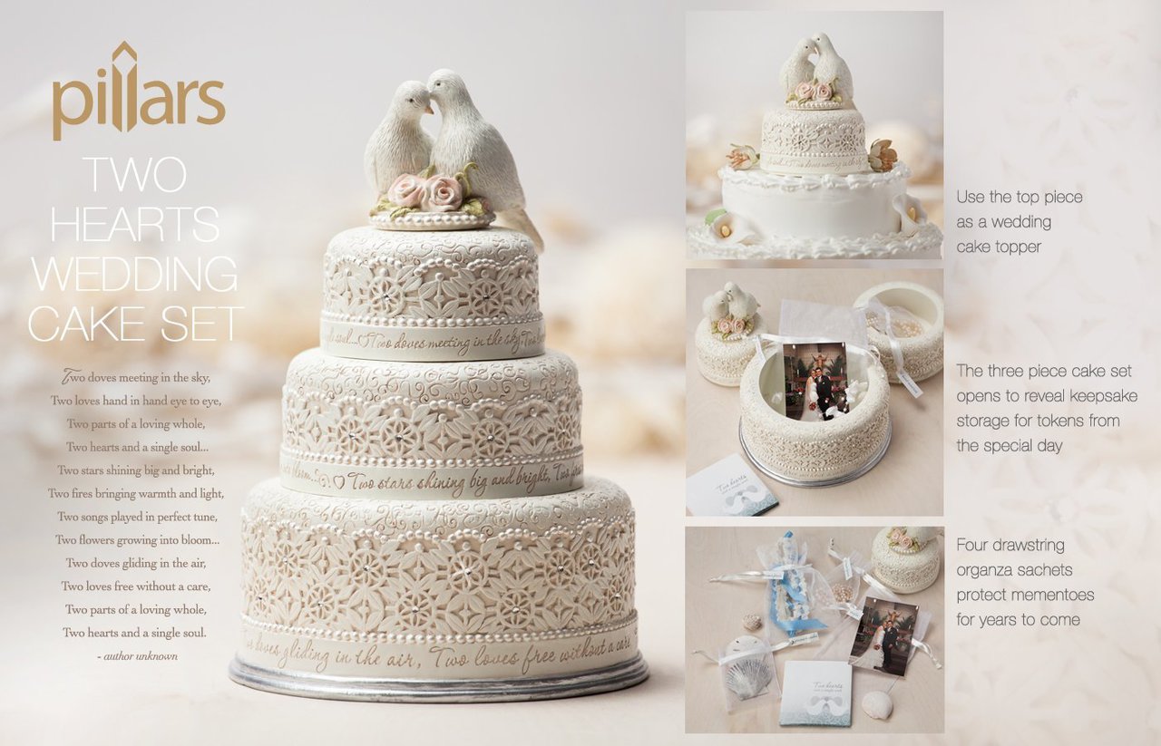 Enesco Pillars Two Doves Wedding Memories Box