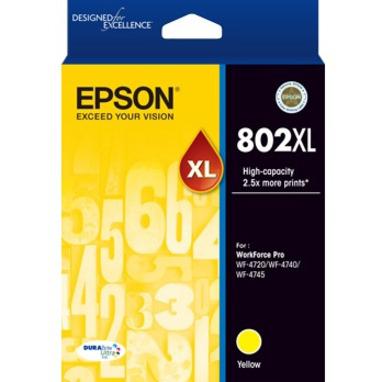Epson DURABrite Ultra 802XL Original High Yield Inkjet Ink Cartridge - Yellow - 1 Pack