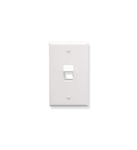 FACEPLATE- ANGLED- 1-GANG- 1-PORT- WHITE ICC-IC107DA1WH