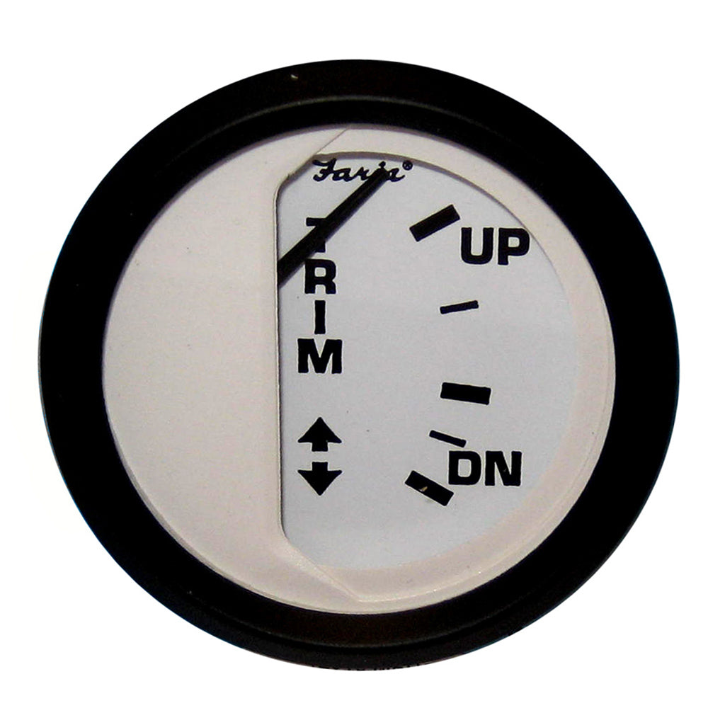Faria Euro White 2" Trim Gauge f/ Mercury / Mariner /Mercruiser/Volvo DP/ Yamaha '01