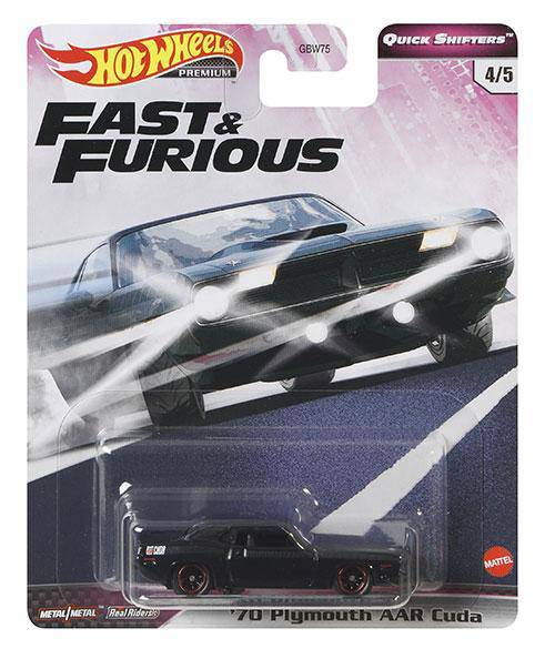 Fast & Furious Hot Wheels '70 Plymouth AAR Cuda Die-Cast Car for Kids & Collectors