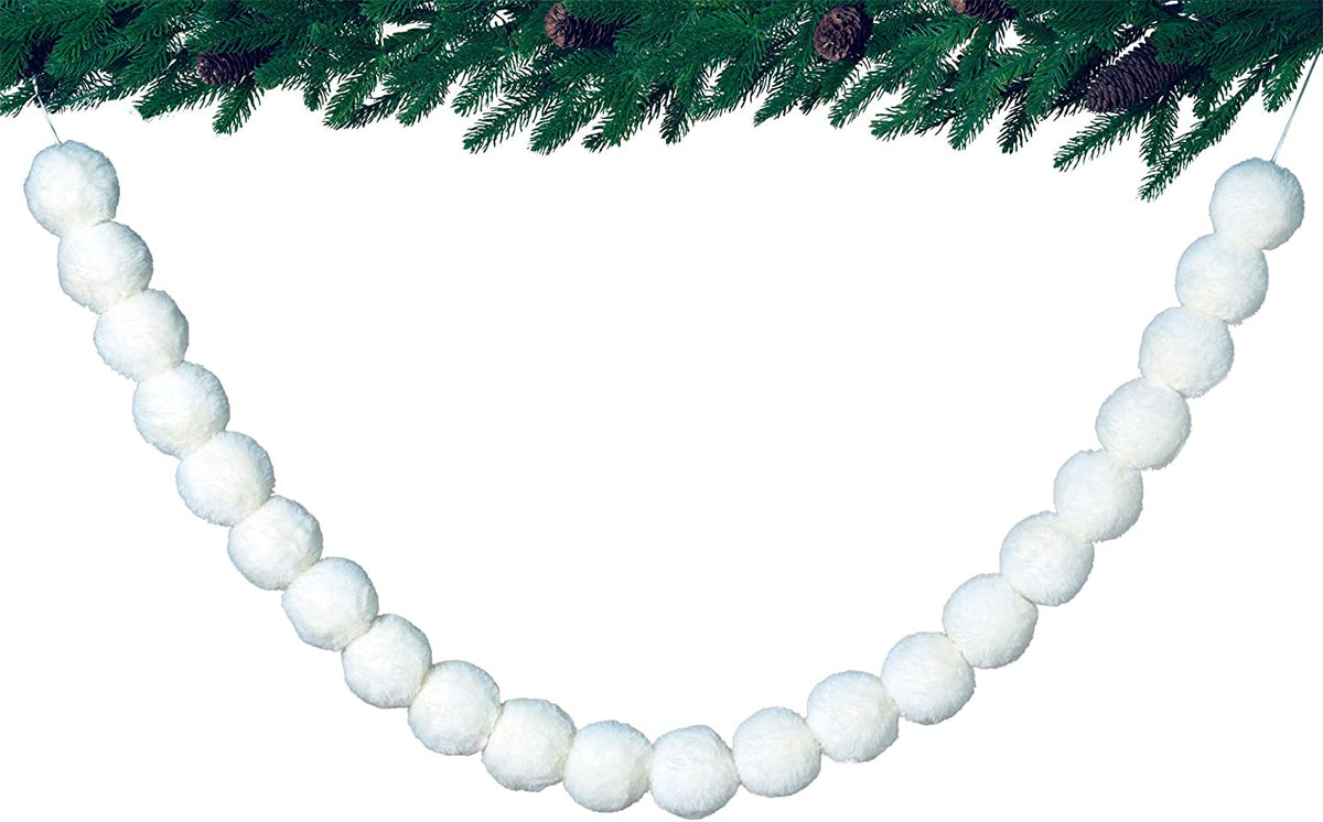Faux Fur Snowball Garland