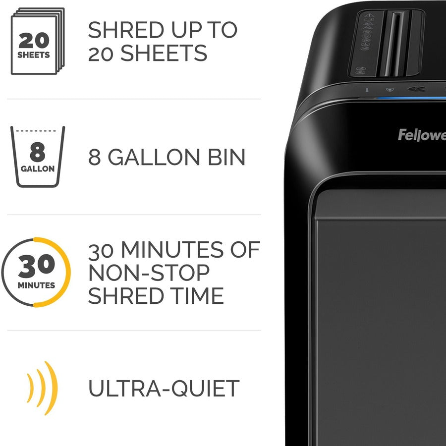 Fellowes Powershred&Reg; Lx220 Micro-Cut Shredder (Black)