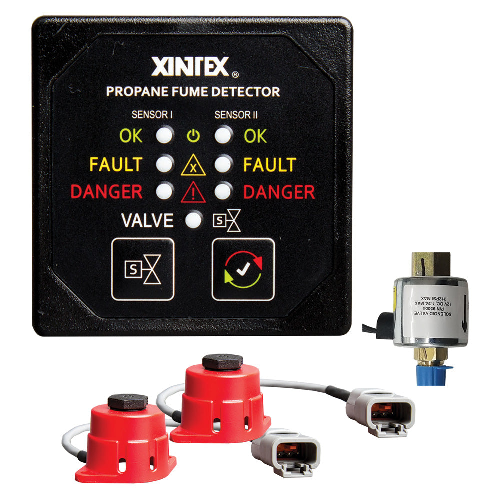 Fireboy-Xintex Propane Fume Detector, 2 Channel, 2 Sensors, Solenoid Valve & Control