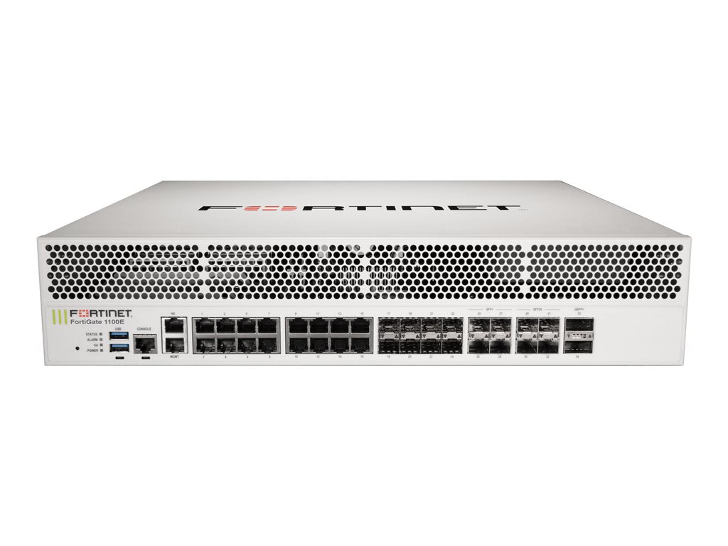 Fortinet FortiGate 1100E-DC - Security appliance - with 1 year FortiCare Premium Support + 1 year FortiGuard Enterprise