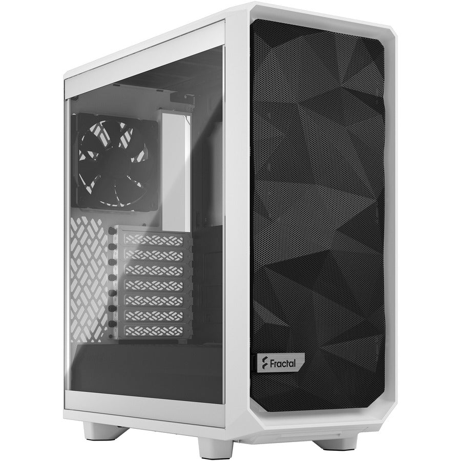 Fractal Design Fd-C-Mes2C-05 Meshify 2 Compact White Tempered Glass Clear Atx Mid Tower Computer Case (White)