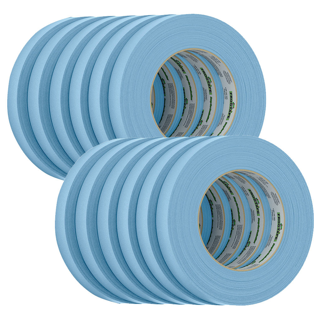 FrogTape CP 250 Medium-High Adhesion Masking Tape - 18MM x 55M x 12-Pack - Light Blue -