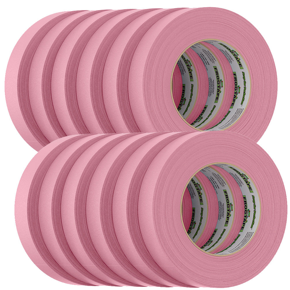 FrogTape CP 325 Medium-High Adhesion Masking Tape - 24MM x 55M x 12-Pack - Pink - Rated