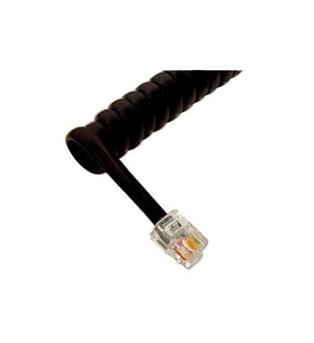 GCHA444006-FFB / 6' FLAT BK Handset Cord ICC-ICHC406FFB