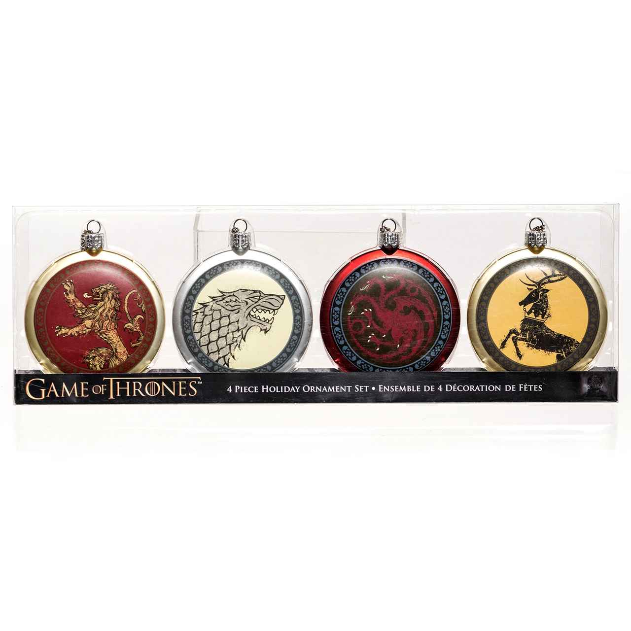 Game Of Thrones Disc Ornaments - 4 Piece Box Set