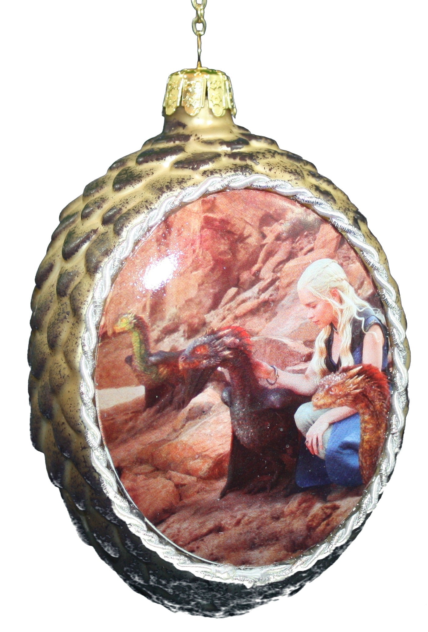 Game Of Thrones Glass Dragon Egg - Gold