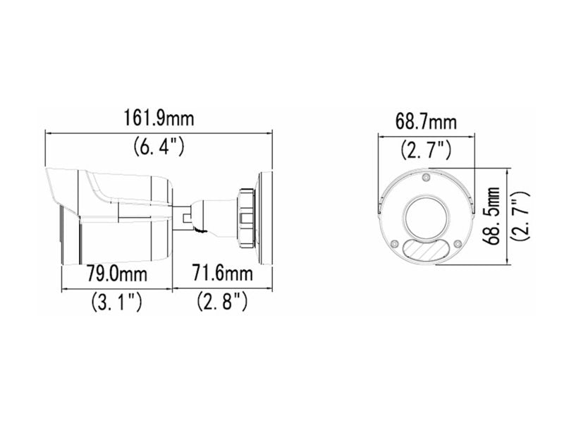 GeoVision GV-TBL2706-4F - Network surveillance camera - bullet - outdoor - waterproof - color (Day&Night) - 2 MP - 1920 x 1080 125-TBL2706-4F10
