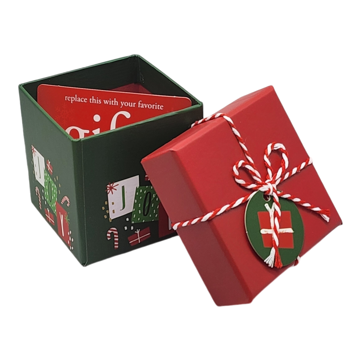 Gift Box Cube for Gift Cards - 3" x 3" - Joy Present Stack