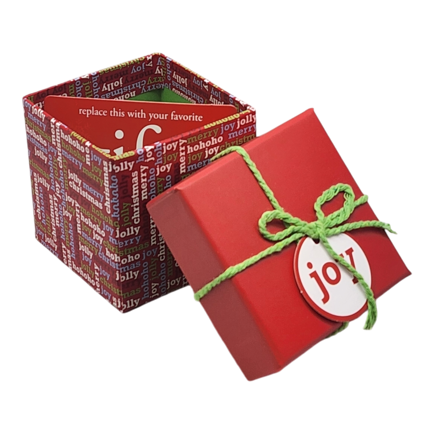 Gift Box Cube for Gift Cards - 3" x 3" - Text Expressions